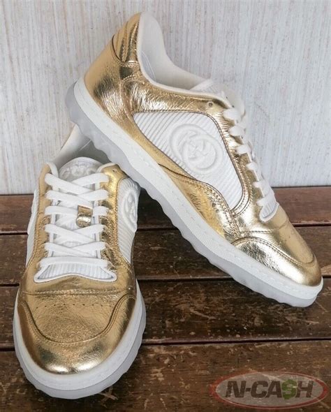 gucci mac80 women|Women's MAC80 sneaker in metallic gold leather.